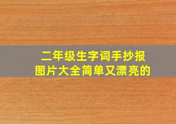 二年级生字词手抄报图片大全简单又漂亮的