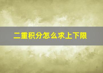 二重积分怎么求上下限