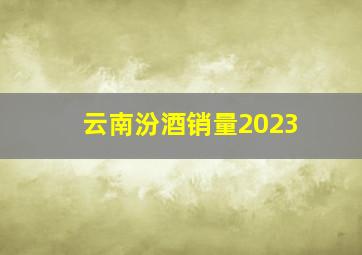 云南汾酒销量2023