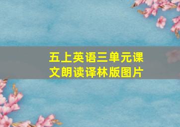 五上英语三单元课文朗读译林版图片