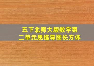 五下北师大版数学第二单元思维导图长方体