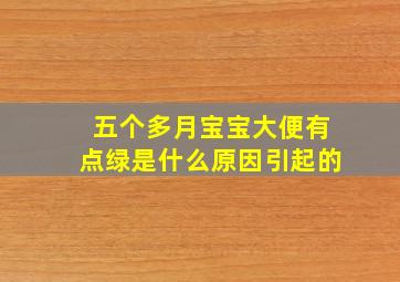 五个多月宝宝大便有点绿是什么原因引起的