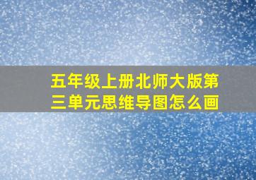 五年级上册北师大版第三单元思维导图怎么画