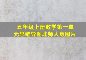 五年级上册数学第一单元思维导图北师大版图片