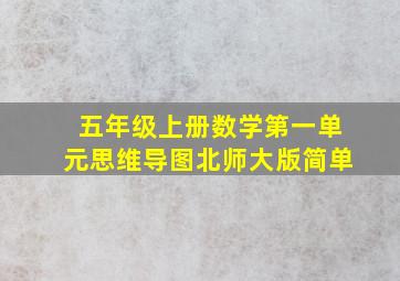 五年级上册数学第一单元思维导图北师大版简单