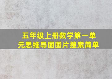 五年级上册数学第一单元思维导图图片搜索简单