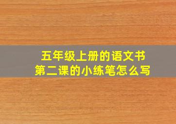 五年级上册的语文书第二课的小练笔怎么写