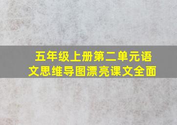 五年级上册第二单元语文思维导图漂亮课文全面