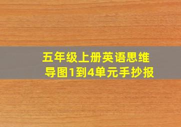 五年级上册英语思维导图1到4单元手抄报