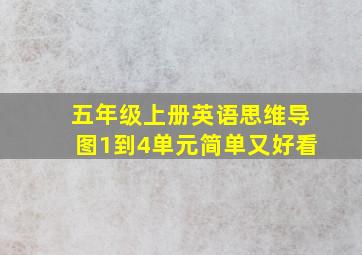 五年级上册英语思维导图1到4单元简单又好看