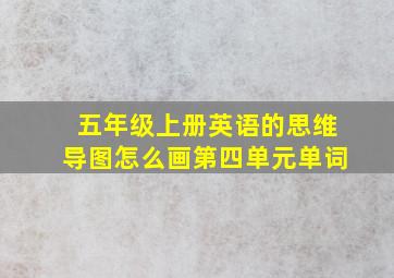 五年级上册英语的思维导图怎么画第四单元单词