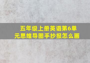 五年级上册英语第6单元思维导图手抄报怎么画