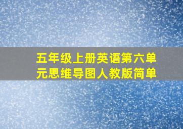 五年级上册英语第六单元思维导图人教版简单