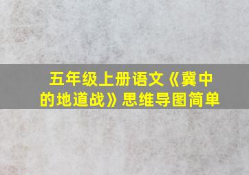 五年级上册语文《冀中的地道战》思维导图简单