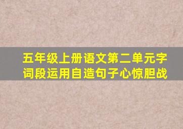 五年级上册语文第二单元字词段运用自造句子心惊胆战