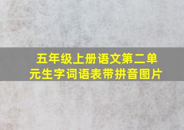 五年级上册语文第二单元生字词语表带拼音图片