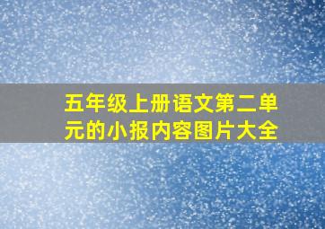 五年级上册语文第二单元的小报内容图片大全