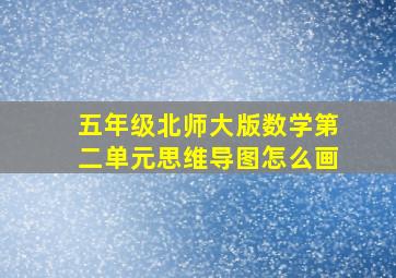 五年级北师大版数学第二单元思维导图怎么画