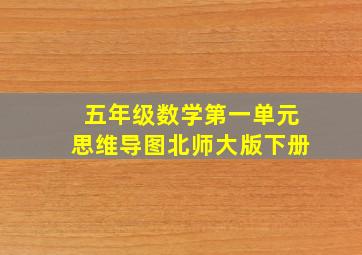 五年级数学第一单元思维导图北师大版下册