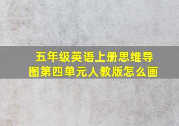 五年级英语上册思维导图第四单元人教版怎么画