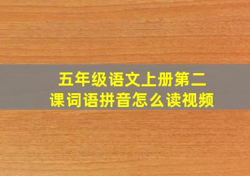 五年级语文上册第二课词语拼音怎么读视频