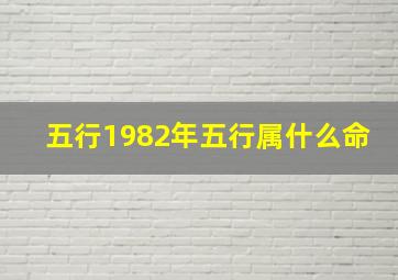 五行1982年五行属什么命