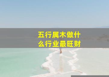 五行属木做什么行业最旺财