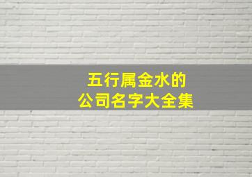 五行属金水的公司名字大全集