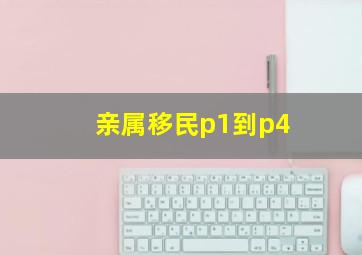 亲属移民p1到p4