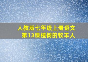 人教版七年级上册语文第13课植树的牧羊人