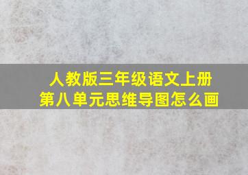 人教版三年级语文上册第八单元思维导图怎么画