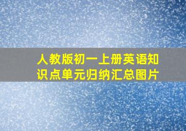 人教版初一上册英语知识点单元归纳汇总图片