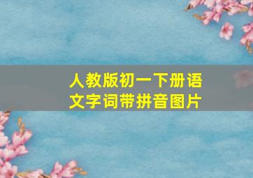 人教版初一下册语文字词带拼音图片