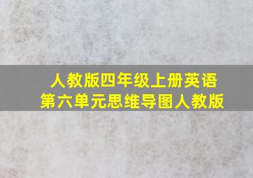 人教版四年级上册英语第六单元思维导图人教版