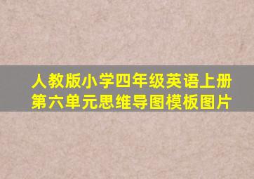 人教版小学四年级英语上册第六单元思维导图模板图片