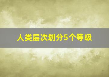 人类层次划分5个等级