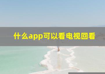 什么app可以看电视回看