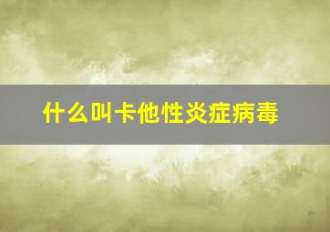 什么叫卡他性炎症病毒