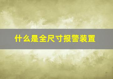 什么是全尺寸报警装置