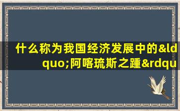 什么称为我国经济发展中的“阿喀琉斯之踵”