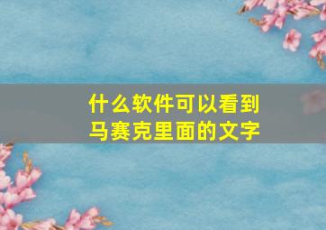 什么软件可以看到马赛克里面的文字