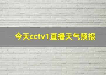 今天cctv1直播天气预报