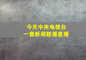 今天中央电视台一套新闻联播直播