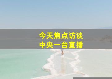 今天焦点访谈中央一台直播