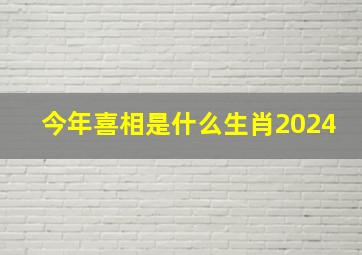 今年喜相是什么生肖2024