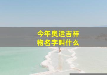 今年奥运吉祥物名字叫什么