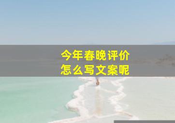 今年春晚评价怎么写文案呢