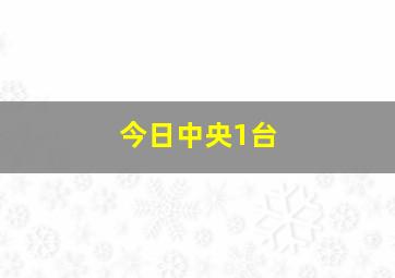 今日中央1台