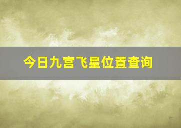 今日九宫飞星位置查询