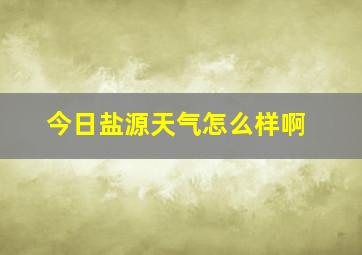 今日盐源天气怎么样啊